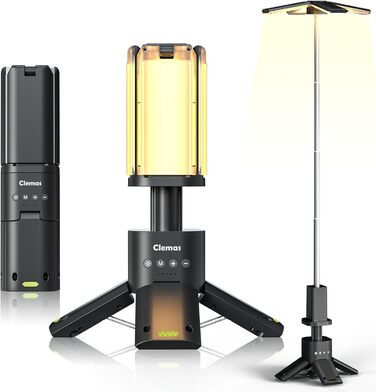 Кемпінговий ліхтар Clemas: перезарядна LED лампа 14000 mAh з магнітом, 6000LM, IPX5, для кемпінгу та будівництва