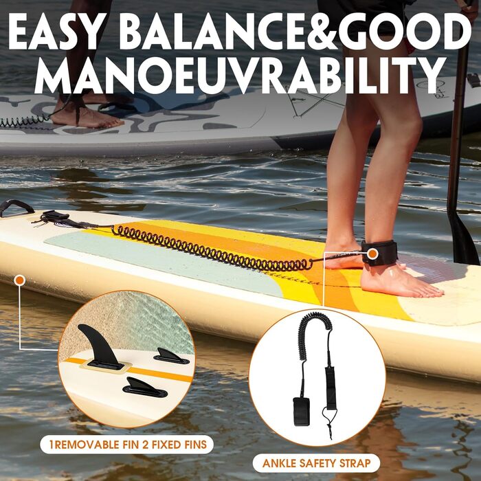 Надувний SUP-борд Portal Stand Up Paddle Board 10'6' (320 см) з аксесуарами: насос, весло, лінія, фініс, сумка, чохол для телефону