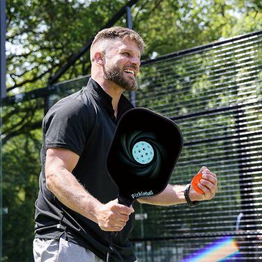 Набір пікбол-ракетки Achiou - пікбол-ракетки з високопродуктивною поверхнею з скловолокна, легкі, з сумкою, для чоловіків та жінок, 2 м'ячі для пікболу (outdoor та indoor)