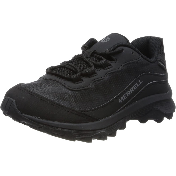 Дитячі трекінгові черевики Merrell Moab Speed Low WTRPF - чорний (10.5 Wide Little Kid)