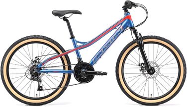 Гірський велосипед BIKESTAR алюмінієвий 24 дюйми для дітей 9-14 років, 21-швидкісна Shimano, дискові гальма, амортизаційна вилка