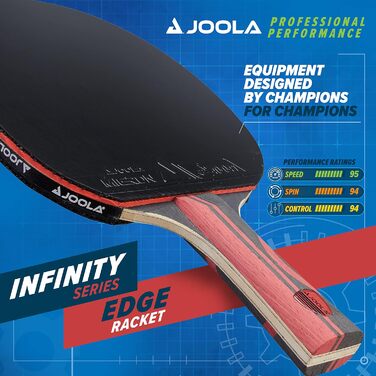 JOOLA Infinity Edge – професійна тенісна ракетка з Pro Carbon, чорна гума, для турнірів і тренувань, для просунутих гравців