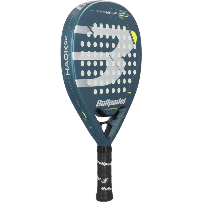 Падельна ракетка Bullpadel Hack 02 PRF 24, чорна, 365-380 г, нова
