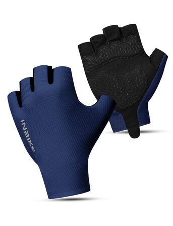 Велосипедні рукавички INBIKE для чоловіків Habfinger, літні, ударостійкі, дихаючі, світловідбиваючі, IHC220, Зелені (XXL, Синій)