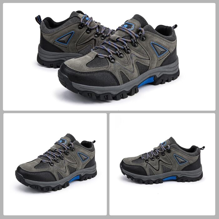 Чоловічі трекінгові черевики для хайкінгу та трейлраннінгу, Outdoor, 38-48 EU (Сірий, 45 EU)