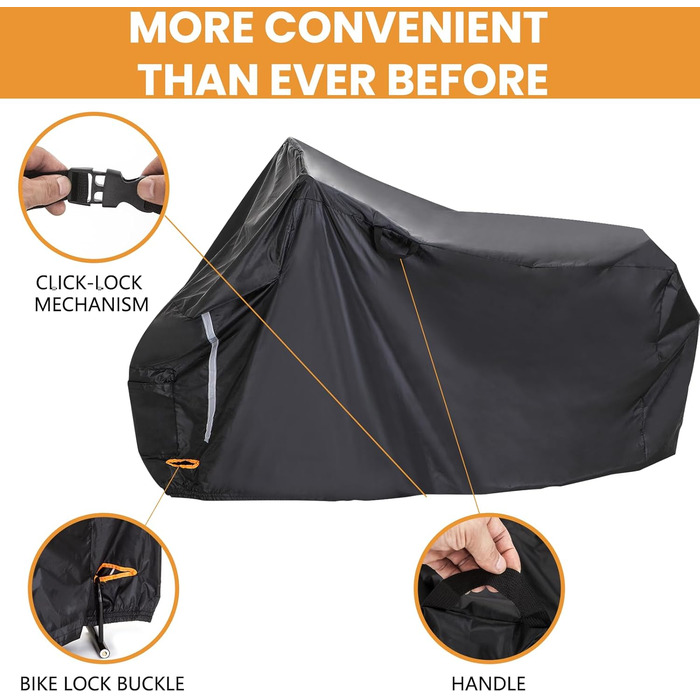 Водонепроникний чохол для велосипеда Besudo 210x120x80 см - захисна накривка для 1-2 велосипедів, E-bike, преміум якість