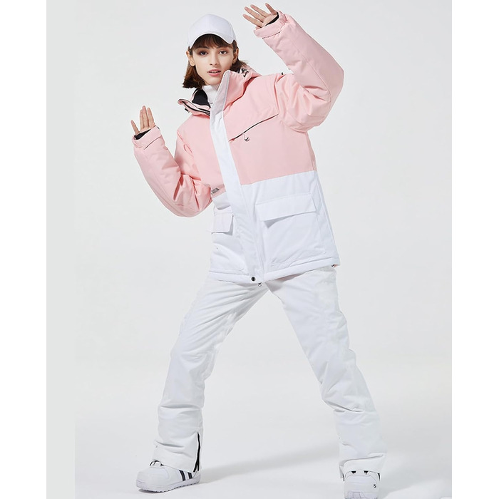 Жіночий комплект гірськолижний: куртка та штани HOTIAN, водонепроникний, вітрозахисний, теплий, для сноуборду та гірськолижного спорту