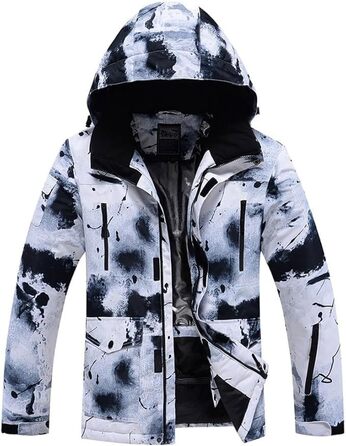 RIUIYEE Комплект чоловічий: куртка та штани для катання на лижах та сноуборді, тепла, з підігрівом, водонепроникна, для зими, XXL