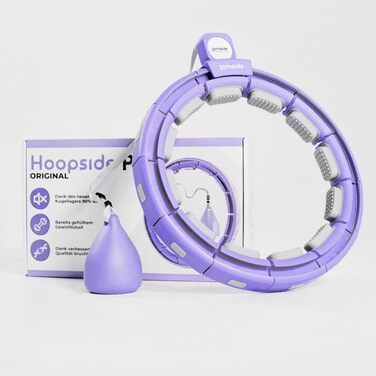 Leiser Smart Hula Hoop Gymside Hoopside Pro: для схуднення та фітнесу, з масажними шипами, 18 знімних секцій, фіолетовий