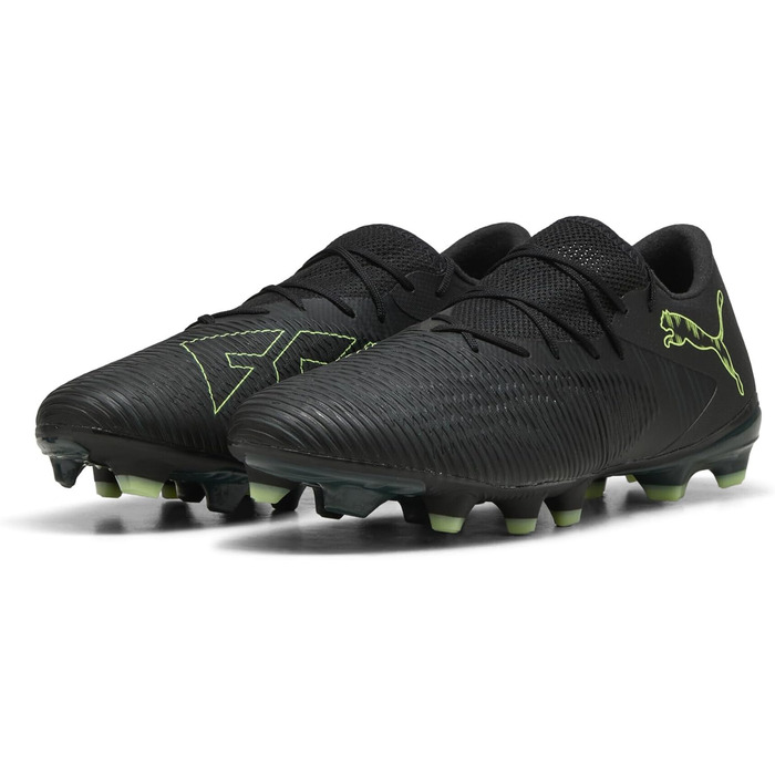 Бутси футбольні PUMA Future 8 Match Low Fg/Ag, 47 EU, Puma Black/Fizzy Light Green, для гри на траві та штучному покритті