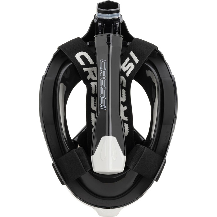 Маска Cressi Bali для снорклінгу Full Face з кріпленням для камери - 100% силікон, чорно-сіра, S/M