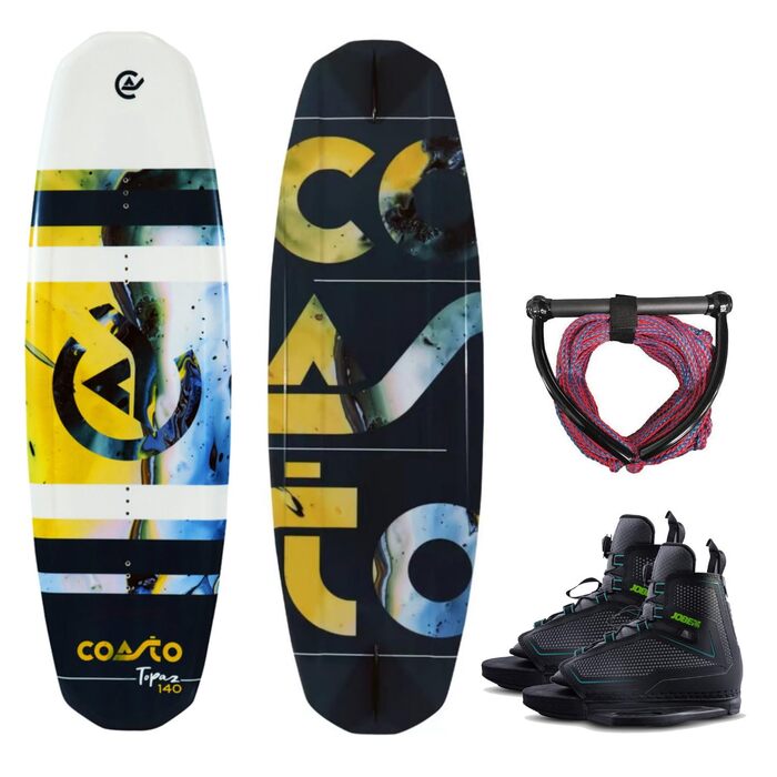 Вейкборд COASTO Topaz 140 Package: Комплект з кріпленнями Maze (40-46)