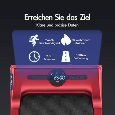 Бігова доріжка Walking Pad BLACK LORD 3-in-1 (SL9) — компактна портативна доріжка під стіл для дому та офісу, з Bluetooth-динаміком, червона