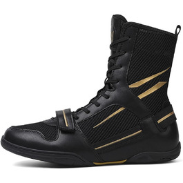 Жіночі боксерські черевики, сітчасті, дихаючі, спортивні, високі, модні, для боротьби, фітнесу, чорні, 38 EU