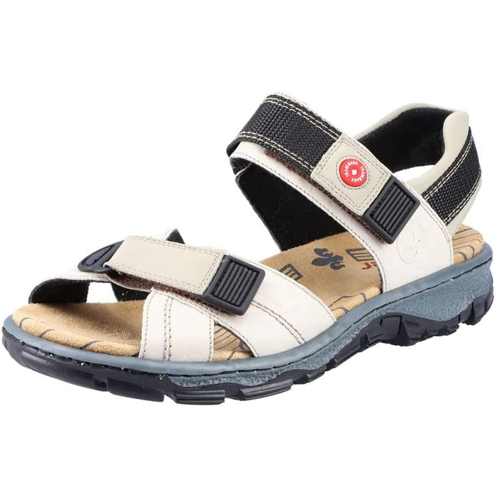 Жіночі сандалії Rieker 68851, класична модель, кремовий/грибний колір, розмір 37 EU