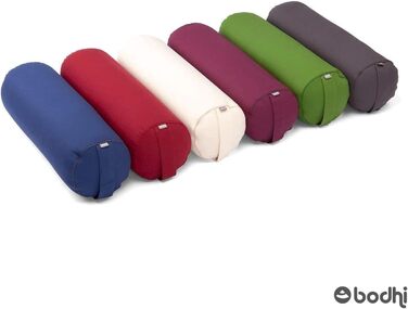 Болстер для йоги Bodhi ECO з наповнювачем з капоку, знімний чохол із 100% органічної бавовни, подушка для йоги 65x22 см, чорний, для відновлювальної йоги