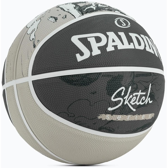 Баскетбольний м'яч Spalding Sketch Jump Ball, розмір 7, чорний, універсальний