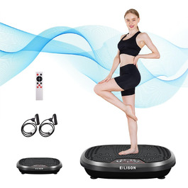 Вібраційна платформа EILISON FitMax 3D XL для тренувань всього тіла з петлями – лімфодренажний тренажер для схуднення, фітнесу та відновлення