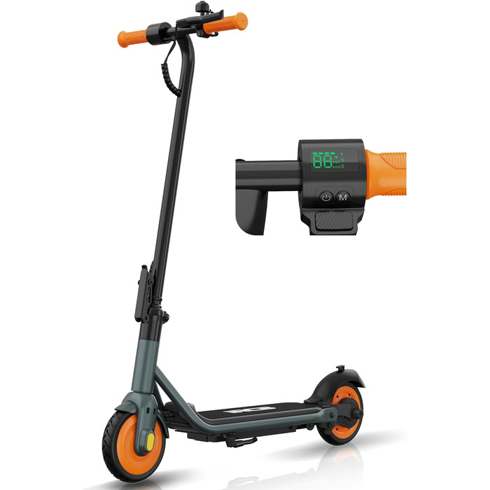 Дитячий електросамокат RCB R7X, 15 км, 15 км/год, 7'' гумові колеса, складаний, амортизація, подвійне гальмо, для дітей 8-12 років