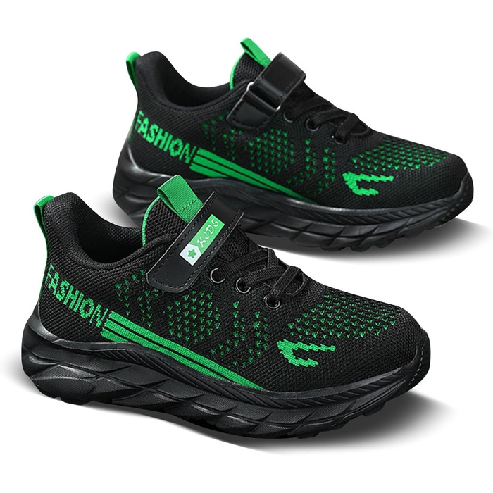 Дитячі кросівки для дівчаток та хлопчиків: легкі, зручні, дихаючі, для занять спортом та відпочинку, чорного кольору, розмір EU 28