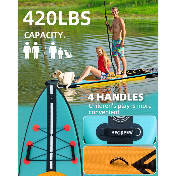 Надувні SUP дошки для дорослих та підлітків, 88.9 см, професійного рівня. Комплект з аксесуарами для веслування на SUP дошці.