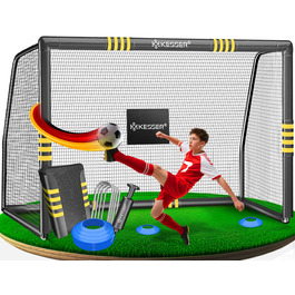 Ворота для футболу KESSER® 300см для тренувань на вулиці, сталевий каркас, антрацит