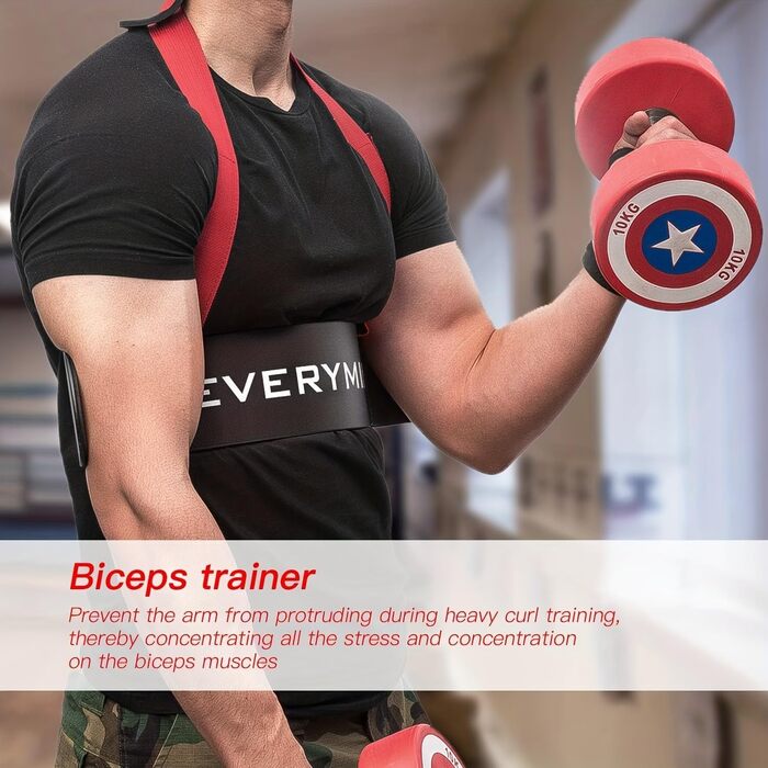 Bibiwell тренажер для біцепса, ізолятор рук, Arm Blaster для біцепса і трицепса, підтримка для бодібілдингу та нарощування м'язів, рожевий