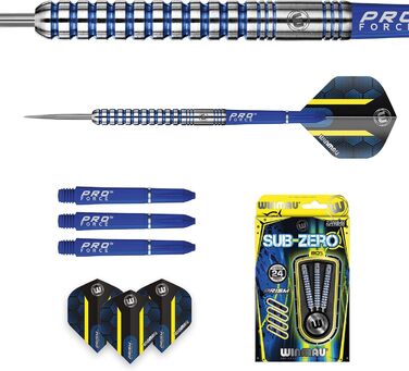 Професійний дартс-набір WINMAU Sub-Zero 24 г, стілтип, вольфрам, з оперенням і стрижнями
