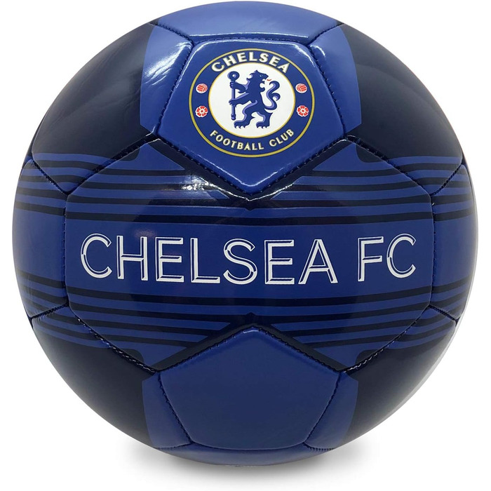 Футбольний м'яч Chelsea FC з логотипом клубу, офіційний мерч, подарунок для фанатів, синій, розмір 4