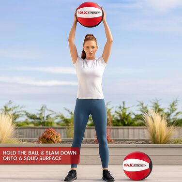 Медичний м'яч MAXSTRENGTH Maya Leder, 3-15 кг для фітнесу, гімнастики та лікувальних вправ