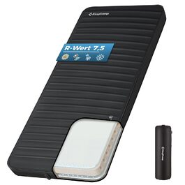 Каремат KingCamp R-Wert 7.5-15.5 Super Komfort самонадувний для кемпінгу, 3D-конструкція, пінопластовий наповнювач, для 1-2 осіб, чорний