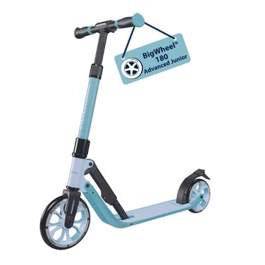 Дитячий самокат Hudora BigWheel 180 Advanced Junior – складний, з регулюванням висоти, синій, від 3 років