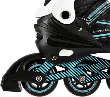 Інлайнерочки Nils для дівчаток, ABEC 7, регульовані, розмір 35-38, блакитні