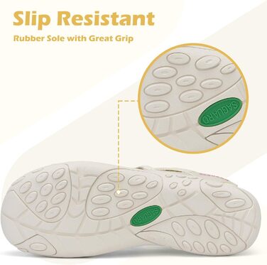 Трекінгові сандалії для жінок SAGUARO - зручні, дихаючі, розмір 36-42 (EU 42, бежеві)