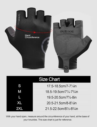 Велосипедні рукавички INBIKE літні напівпальцеві дихаючі, з еластичністю, для шосе та MTB, 3 мм SDR, антиковзаючі, з світловідбиваючими елементами, чорні, чоловічі/жіночі