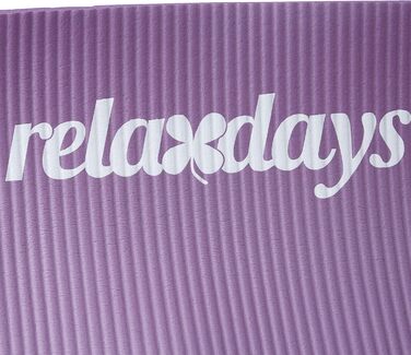 Йога-мат Relaxdays 1 см, для пілатесу та фітнесу, зручний, з ременем для перенесення, гімнастичний килимок 60x180 см, ліловий/білий