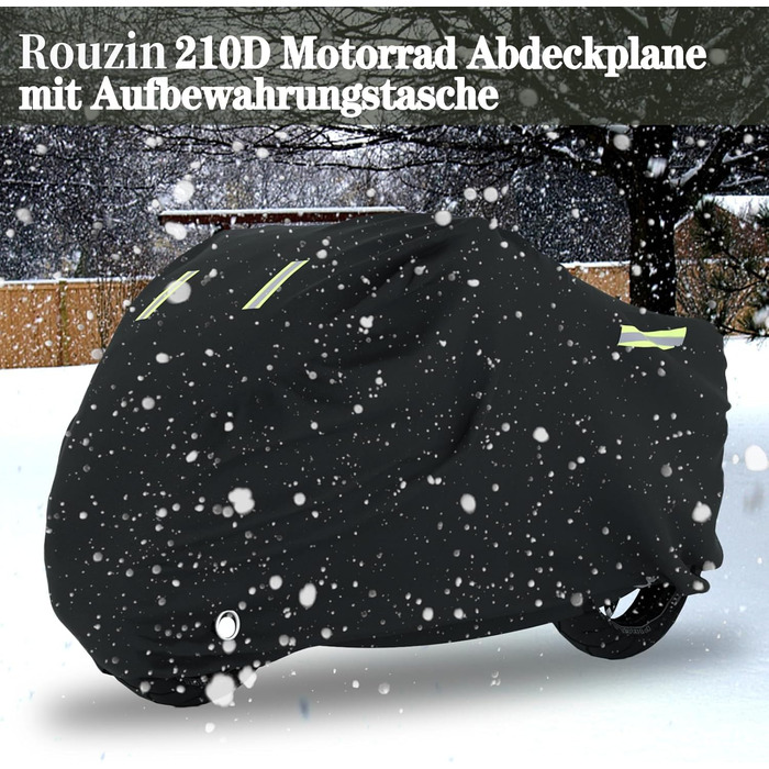 Водонепроникна накривка для мотоцикла Motorrad - 245x105x125 см, XXL, захисна накривка, універсальна, захист від дощу з отвором для замка