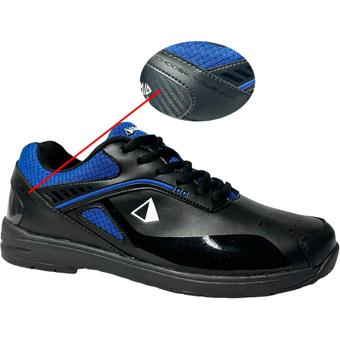 Боулінгіві черевики Pyramid Men's Ra Pro чорного та royal blue кольору для правої руки, 45 EU