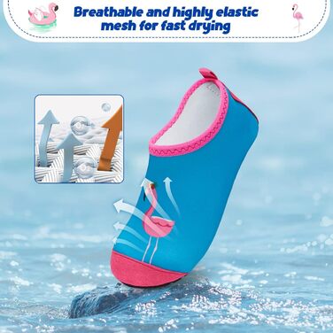 Дитячі шльопанці для плавання WateLves: шльопанці для басейну, пляжу та води (32/33 EU, Hln Blue)