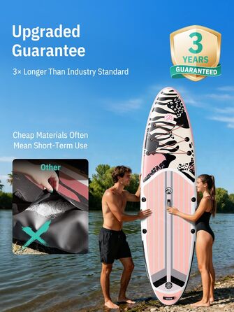 Надувне SUP-борд Niphean Stand Up Paddle Board з сидінням та аксесуарами, 320см, 200кг, для 2 осіб, StabilTrac-Fin