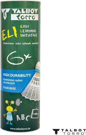 Badmintonova м'яч Talbot Torro Badm.-Ball ELI, 6 штук, білий