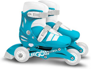 Ролики TRISKATES 2-в-1, регульовані, для дітей, SKIDS CONTROL MIXTE 2025, блакитні