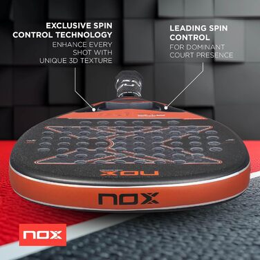 Падель ракетка Nox AT10 Genius Attack 12K 360-375 г від Агустіна Тапії, карбонова, для професіоналів