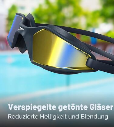 Окуляри для плавання Speedo Hydropulse Unisex Navy - комфортні, регульовані