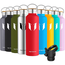 Пляшка для води Super Sparrow з нержавіючої сталі, термос, герметична, BPA Free, 350/500/620/750/1000 мл, для дітей, спорту, школи, з 2 кришками