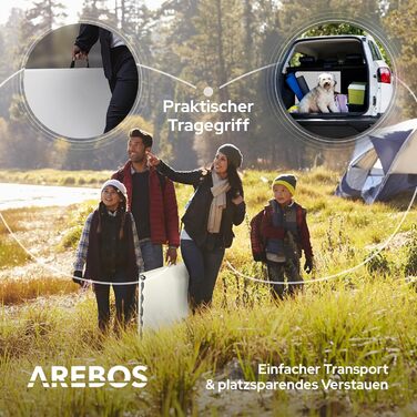 Складаний садовий стіл Arebos Buffettisch 182x74x74 см | Стіл для відпочинку, вечірок, кемпінгу | Білий