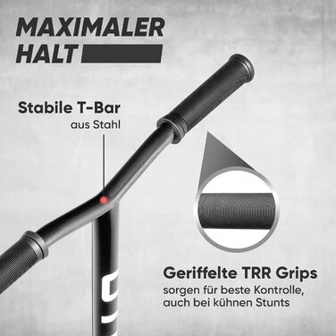 Скутер Apollo Star Pro: професійний трюковий ролер для дітей та дорослих, ABEC 9, колеса 100 мм, чорний та золотий