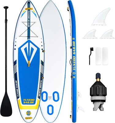 Надувний SUP Борд Tuxedo Sailor Stand Up Paddle Board з преміум аксесуарами для дорослих та підлітків