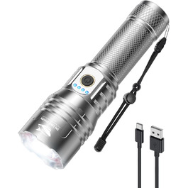 Ліхтар LED Smiling Shark SD-7009: 10000 люмен, Zoom, водонепроникний, для кемпінгу, риболовлі та активного відпочинку