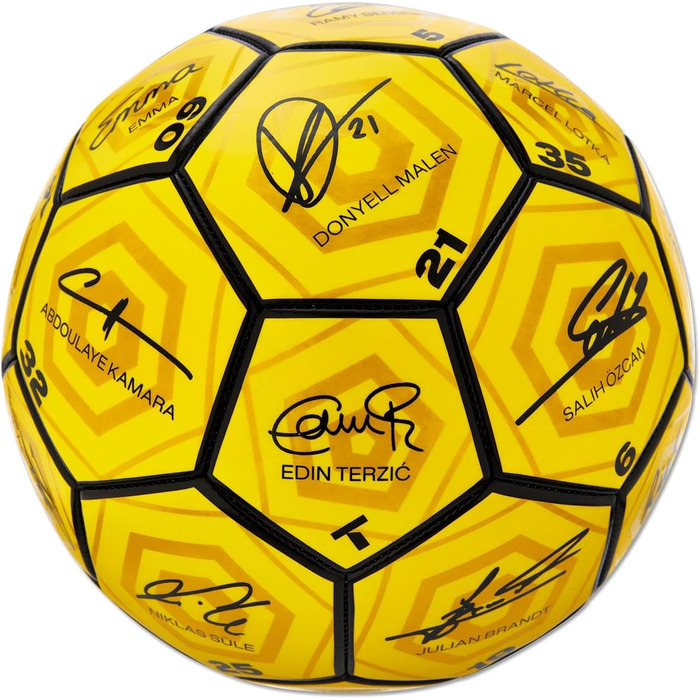 Футбольний м'яч Borussia Dortmund 2023/24 з автографами, жовтий, розмір 5, унісекс, для юніорів